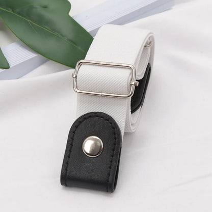 New Adjustable Belts for Women Buckle-Free Waist Jeans Pants No Buckle Stretch Elastic Waist Men Canvas Belt Lazy Invisible Belt