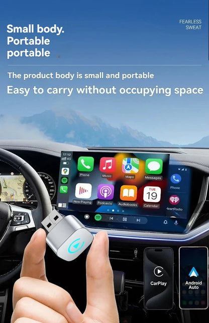 2in1 Wireless Carplay Adapter For iPhone android auto apple Wireless Carplay Mini USB Ai Box Carplay For Toyota Volvo Hyundai