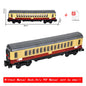 Vintage Dual Cab Train MOC Blocks, Detailed Retro Railway Locomotive, Educational DIY Toy for Train Fans, No Paper Manual