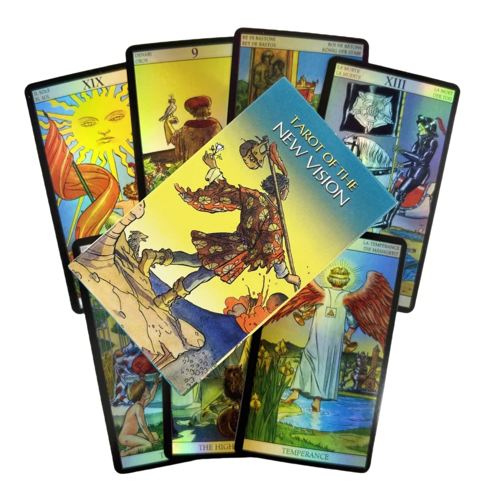 Tarot of New Vision Deck Laser Edition Game Cards English Divination Edition Board Playing Games With Guidebook