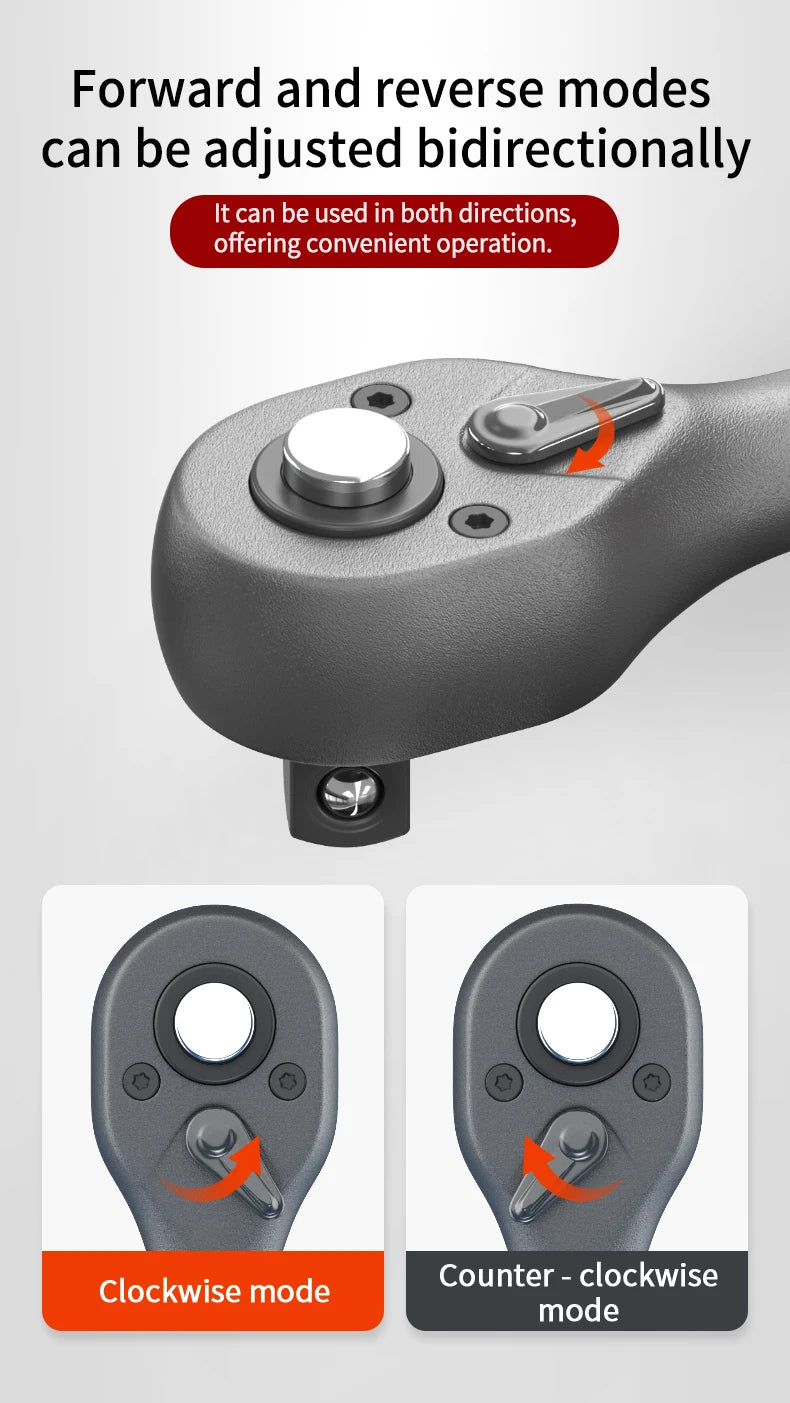 MOVECRAB Series Digital Torque Wrench 1.5-340N.m 2% Accuracy Preset Values with Buzzer, LED Flash & HandleVibration Notification