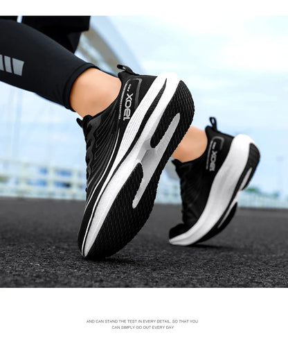 New Men's Carbon Plate Sneakers Outdoor Soft Sole Mesh Sports Shoes Running Shoes Light Anti-Slip Casual Couple Tennis Shoes