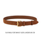 Luxury Suede Cowhide Leather Belt for Women, Vintage Style with Gold Buckle, 3.3cm Wide Waistband for Dresses & Jeans