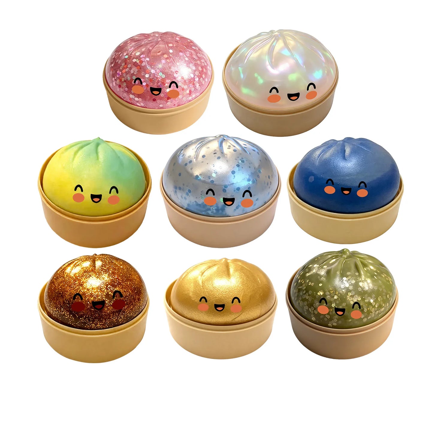 New Glitter Dumpling Pressure Ball Slow Rebound Soft Pinch Decompression Office Home Decorat Children Adults Birthday Gifts