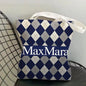 M-Max MaraS Brand Storage Bags Canvas Tote Bag Double-Sided Print Lightweight Shoulder Shopping Handbag for Daily Use