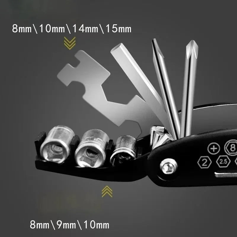 16-in-1 Hexagon Wrench & Screwdriver Set - Multi-Functional Portable Tool Kit for Motorcycle, Bicycle & Furniture Maintenance