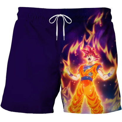 2026 Trendy Dragon Ball Print Children's Shorts Kids Shorts for Boys' Beach Shorts Summer Quick-drying Cartoon Swim Trunks