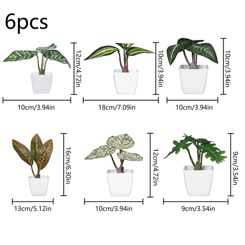 1SET Simulation Plant Potted Plant, Suitable For Commercial Office Counter, Living Room, Study, Courtyard, Home Decoration