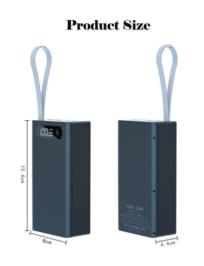 C12 18650 Battery Power Bank Case Charger Box Holder Dual USB LCD Display Support Quick Wireless Charger Battery Shell Storage