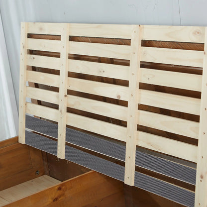 2Pcs Solid Hardwood Bed Slats Replacement Kit for Twin Full Frames Under Mattress Support Silent Sturdy Noise-Free