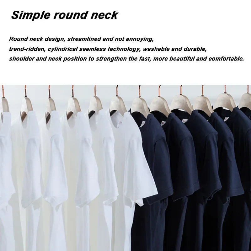 Summer Men High Quality T-shirt Cotton Blend Short Sleeve Print Casual Loose Men T Shirt O-neck Male T-shirt Male Tees  for Men