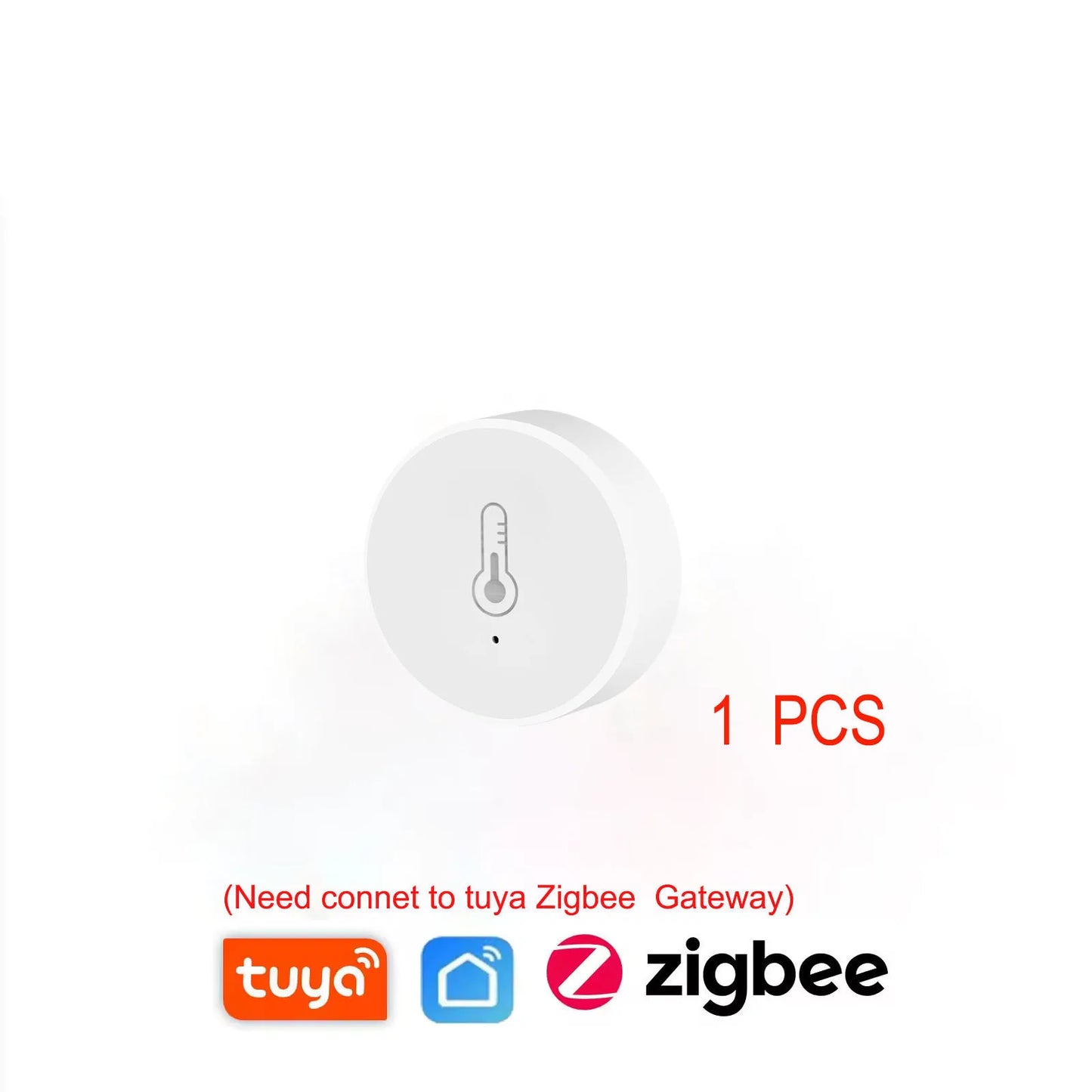 Tuya Zigbee Smart Temperature Humidity Sensor Indoor Hygrometer Controller Monitoring Work with Smart Speaker Alexa Google Home