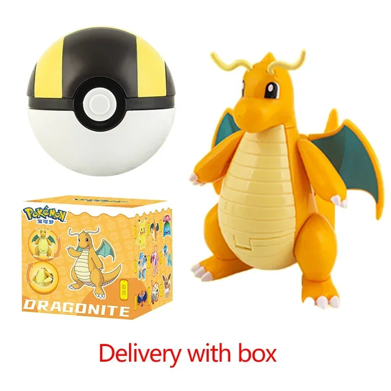 Pokemon Figure Pokeball Poke Ball Venusaur Charizard Gyarados Pikachu Mewtwo Gengar Blastoise Mew Eevee Box Elf for Kid Toy Gift