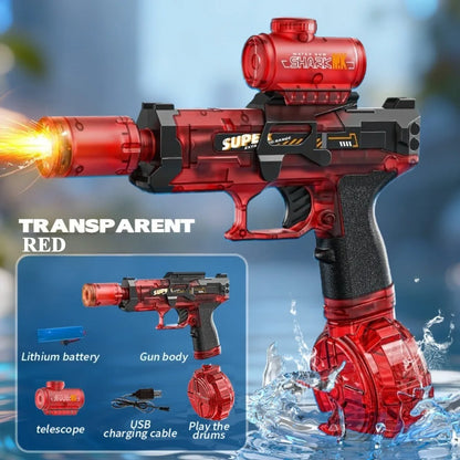 MP5K Full Automatic Water Gun Toy with Retractable Stock Linked Recoil Mechanism Water Pistol Summer Outdoor Beach Shooting Game