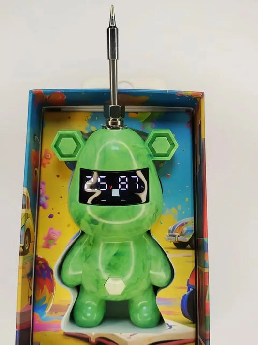 510 threaded battery, preheating and voltage regulation LED screen display, soldering iron, cartoon decorations