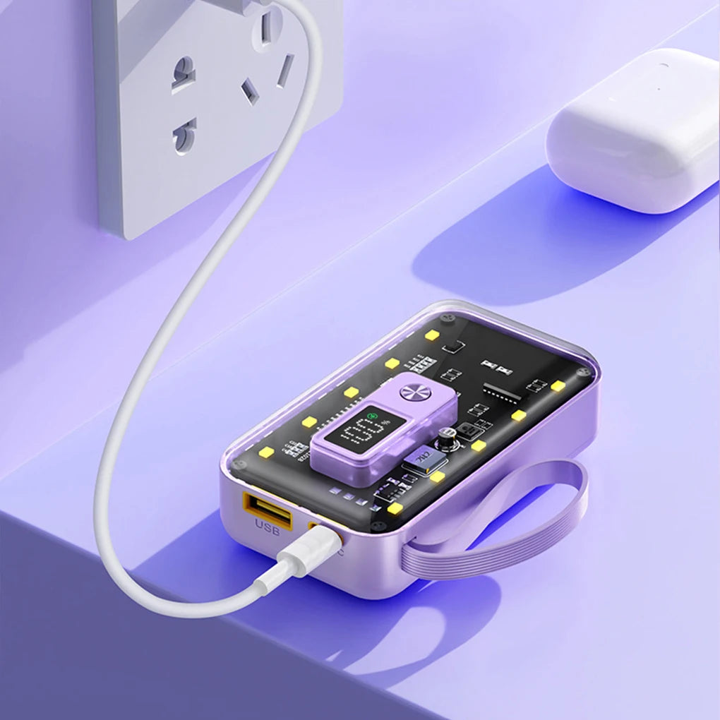21700  Power Bank Cases Battery Storage Box Night Light USB Charge DIY Shell 21700 Battery Storage Box for iPhone Xiaomi