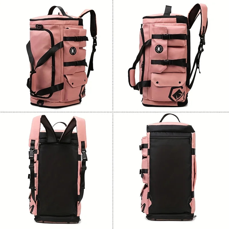 Large-capacity travel backpack, wet and dry separation sports gym bag, independent shoe storage compartment