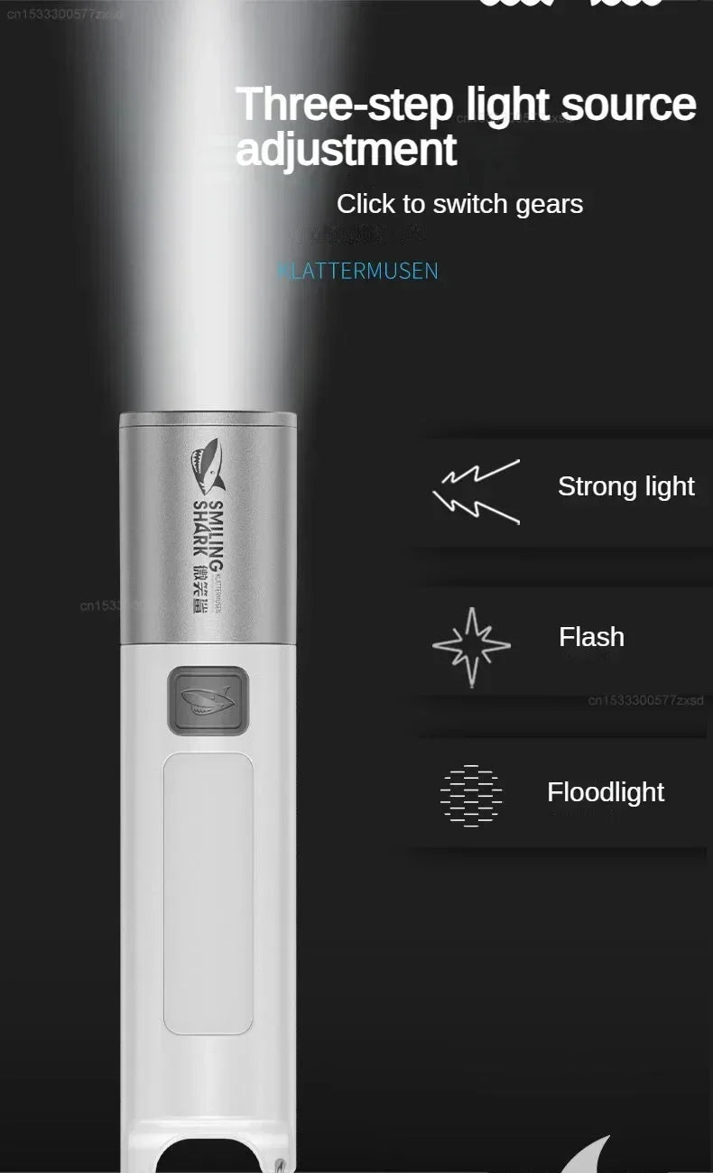 Outdoor Strong Lights Flashlight Camping Emergency Household High Brightness Multifunctional Rechargeable With Side Light
