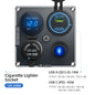 12v Usb Dual Car Cigarette Lighter Socket Charger Mobile Phone Power Waterproof Usb Port Adapter 5v Sockets Voltmeter Digital