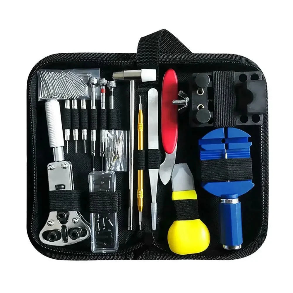 147-Piece Watch Opener Repair Tool Kit Clock Maintenance Hardware Set for Watch Repair Open Back Strap Removal