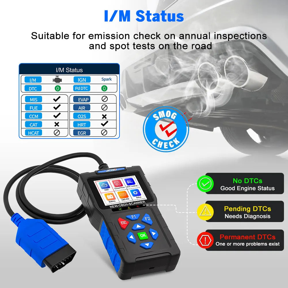 OBD2 Scanner Fault Code Reader JFIND JF700 Car Motorcycle OBDII Diagnostic Tools Voltage Charging Test for Yamaha Honda ELM327