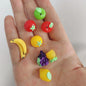 100pcs 3D Mini Resin Simulation Banana Charms DIY Children's Miniature Fruit Models for Craft Making Kitchen Toys For Dollhouse