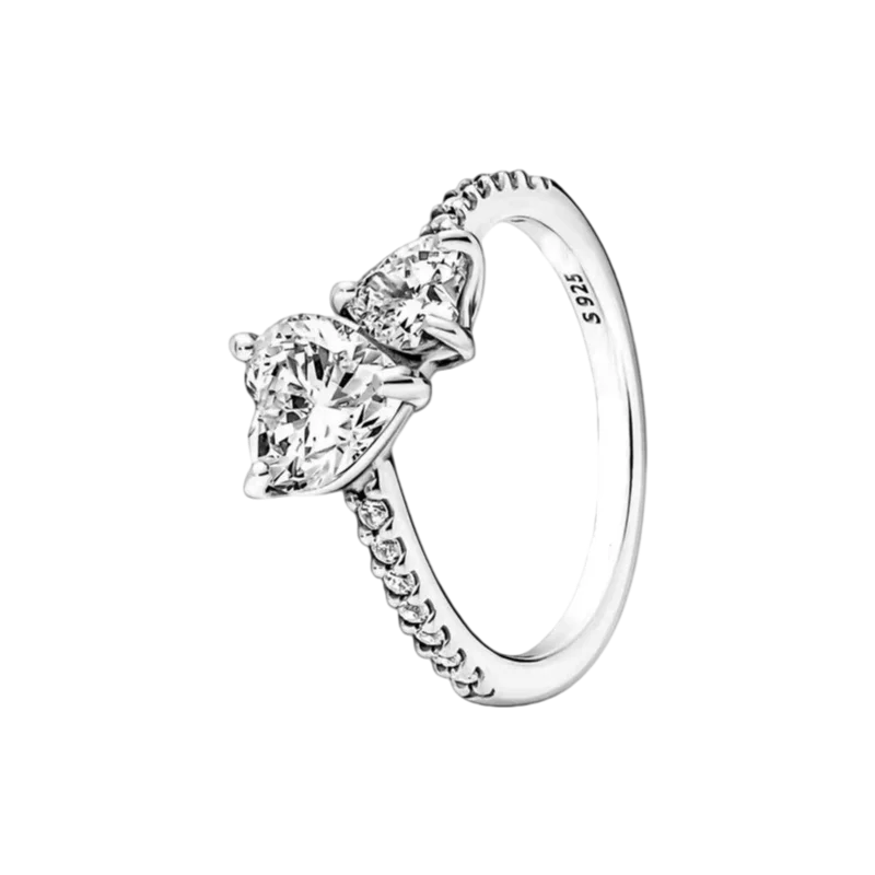 S925 Silver Bow Love Flower Ring Fashionable and High End Style Ring