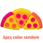 Pizza Shaped Soft Squishy Fidget Cube Velvet Squeeze Toy Sensory Stress Relief Anti-Anxiety Desktop Gadget for Relax Gift