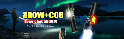 NEW 89000000LM Ultra Bright LED Flashlight Most Powerful Torch Light Rechargeable Portable Lamp With Magnet  For Camping Lantern