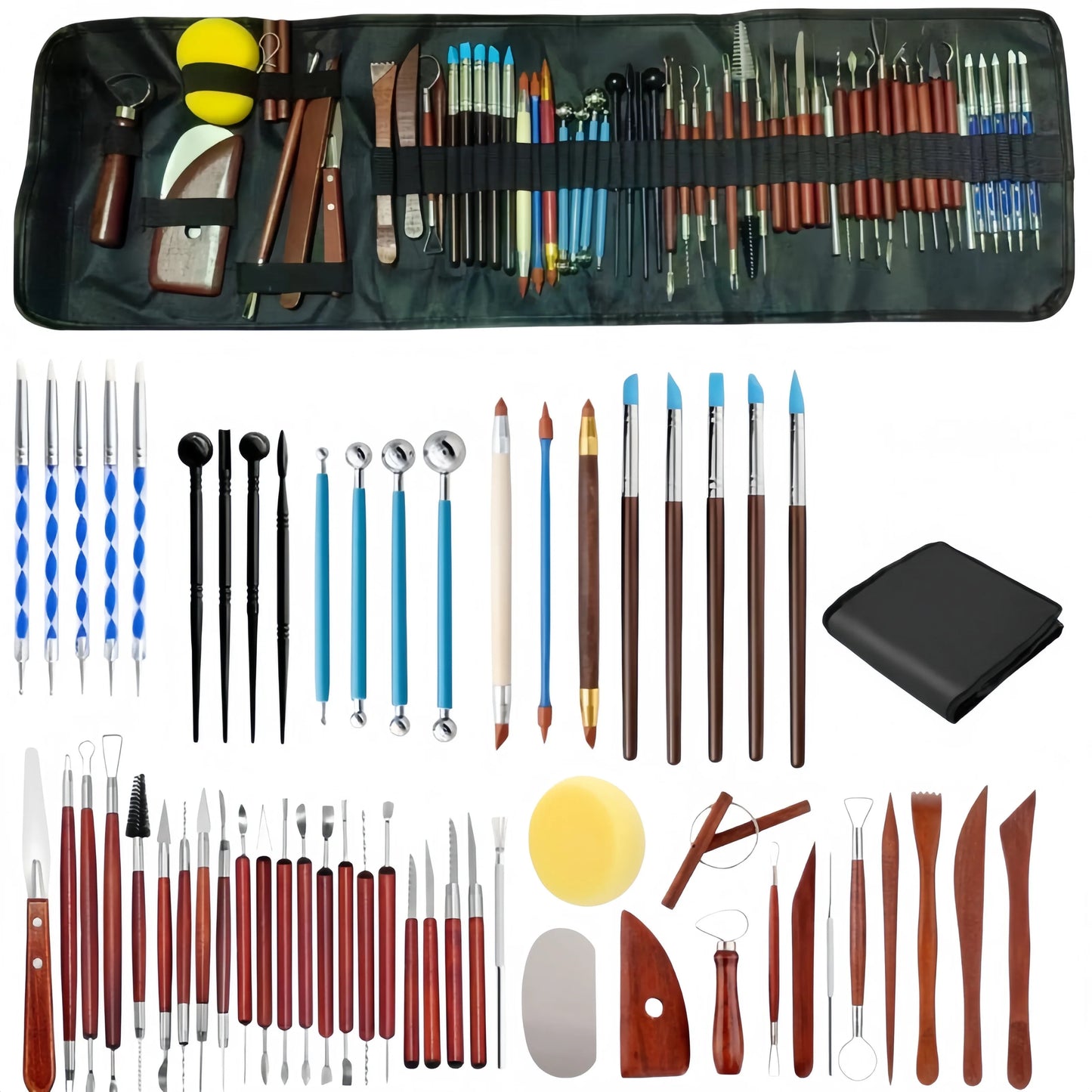 Pottery Clay Sculpting Tools Kit  Ceramic Wax Clays Carving Tools for Art Craft Pottery Sculpting Modeling Tool Set
