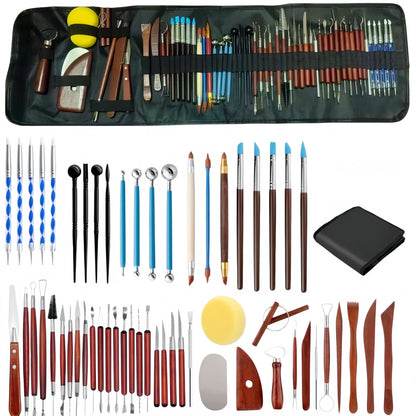 Pottery Clay Sculpting Tools Kit  Ceramic Wax Clays Carving Tools for Art Craft Pottery Sculpting Modeling Tool Set