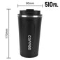 Thermo Cafe Double Stainless Steel Coffee Mug for Tea Water Coffee 380/510ML Leak_Proof Travel Thermo Cup Car Thermos Mug