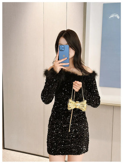 Luxury Designer Mini Bowknot Evening Bag for Women Girls Crossbody Handbag Chain Shoulder Bags Metal Purse for Party Wedding