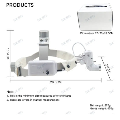 Lampa czołowa dentystyczna LED 5W do lup stomatologicznych, lamp operacyjnych, medycznych lamp chirurgicznych dla dentystów