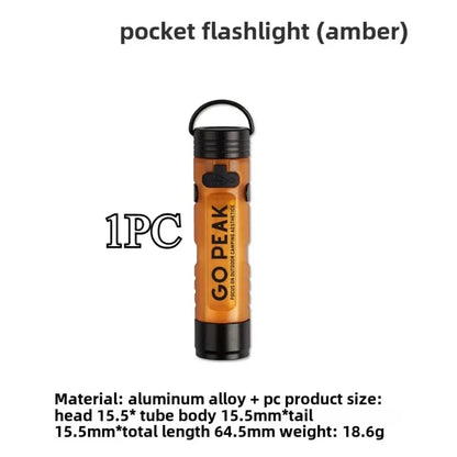 Strong Light Pocket Mini Flashlight Magnetic Hook Long Endurance Key Clip Light Rechargeable Cap Clip LED Flashlight Night