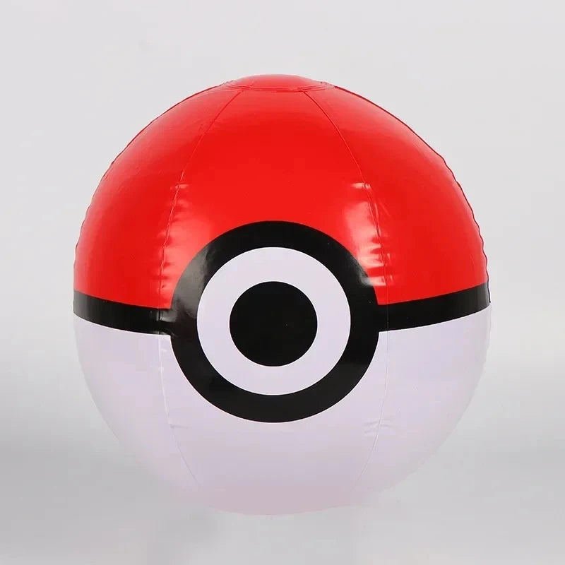 Pokemon Cartoon Beach Ball Inflatable Poke Ball Water Toy Parent-child Volleyball Children's Elastic Sports Birthday Gift