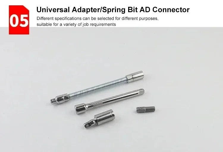 46pcs Socket Set Auto Repair Multi-functional 1/4 Inch Drive Socket Ratchet Wrench Set Round Edge Drive Socket Motorcycle Repair