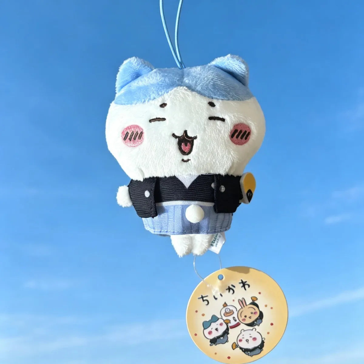 jiyi New Year Kimono Plush Keychain Japanese Anime Cute Usagi Hachiware 10cm Pendant Soft Fluffy Bag Charm Accessory for Fan
