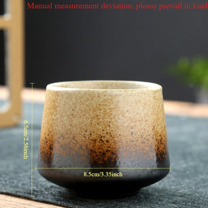 Laysda Vintage Coffee Mug 200ml ceramics Tea cup Japanese-style cafes Drinkware Stoneware Espresso for Restaurants Hotels