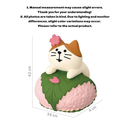 Sakura Series Miniature Zakka Japanese Style Cute Handmade Cat Rabbit Bird Figurines Resin Ornament Desktop Car Home Decor Gifts