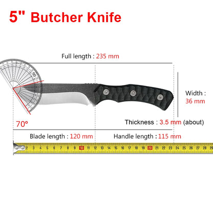 Forged Blade Butcher Knife Cleaver Boning Knife Multi-purpose Meat Chop Vegetable Fruit Fish Slicing Chef Kitchen Cutting Tools