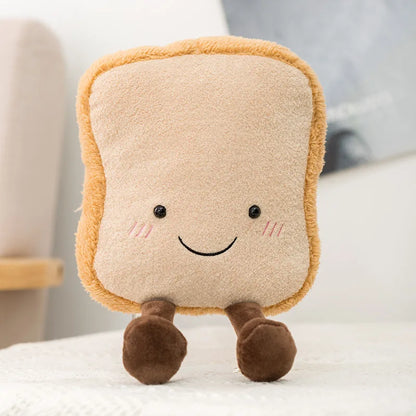 Cute Cartoon Bread Pancake Doll Soft Plush Toys Kawaii Sofa Home Decor Doll Exquisite Collectibles Surprise Fun Birthday Gift