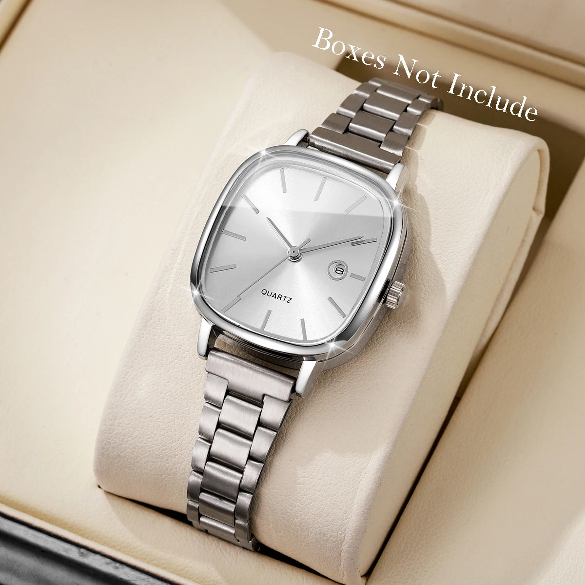 Elegant Square Dial Women Watches Simple Calendar Quartz Wristwatches Reloj Mujer Girls Clock Gift (Without Box)