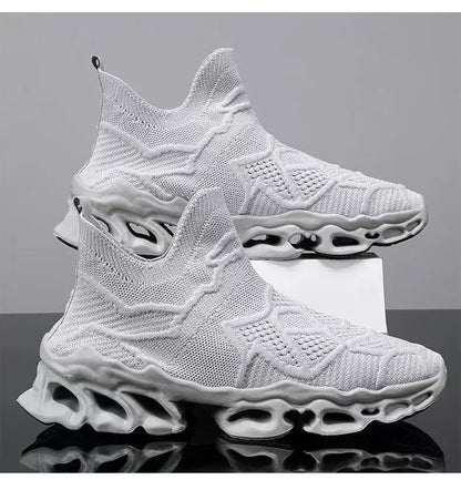 Men's breathable fly woven mesh blade sole for summer, trendy and fashionable men's shoes for one step