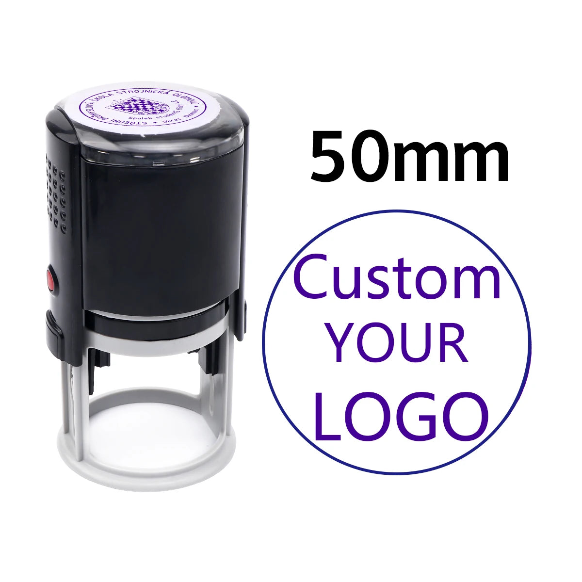 Custom Logo Round Stamp Personalized Image Self Inking Stamper Customized Business Logo Text Stamps-4 Sizes-5 Ink Color Options