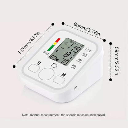 Digital Arm Blood Pressure Meter 32cm Cuff Medical Automatic Pressure Tonometer Tensiometer Baumanometer for High-Precision Home