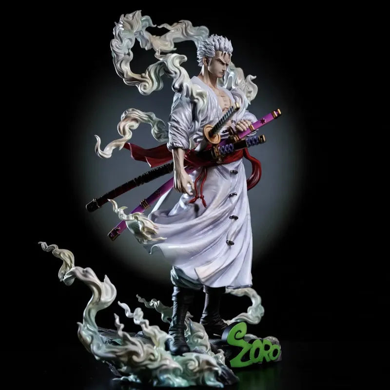 New One Piece Anime Zoro Double Headed Nika Statue Handmade Figure Model Anime Fashion Play Peripheral Ornaments Gift