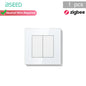 Bseed Zigbee Button Switchs Need Neutral Wire Tuya Smart Life Alexa App Control Glass Frame 86*86mm White Light Switch