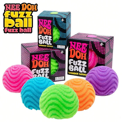 Stress Relief Squeeze Blind Box Nee Doh Fuzz Ball Sensory Squeeze Toy Textured Stress Relief Fidget Ball for Gift