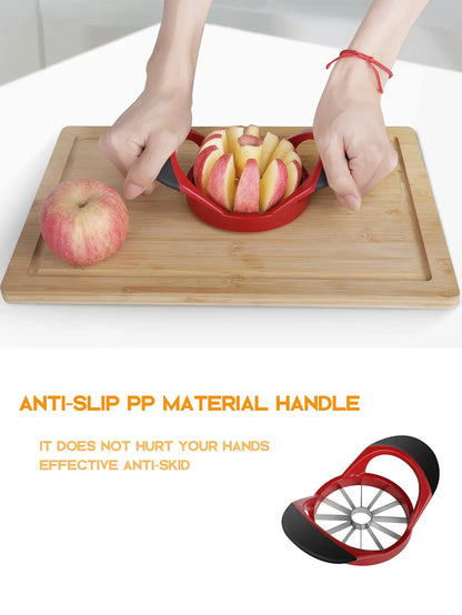 Stainless Steel Apple Cutter Corer And Slicer Lightweight Anti-slip Handle Kitchen Tool for Easy Fruit Preparation